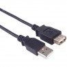 Kabel USB A-A 1,8 m - prodlužovací - černý